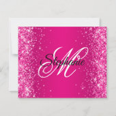Papier Glittery Raspberry Rose Chaud Ombré 50e Anniversai (Dos)