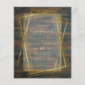 Papier Glitzy Glam ENGAGEMENT Partie Invitations BUDGET (Devant)