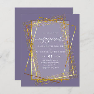 Papier Glitzy Glam ENGAGEMENT Partie Invitations BUDGET