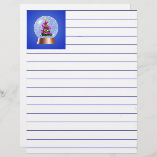 Papier Globe des neiges de l'arbre de Noël (Devant / Derrière)