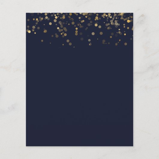 Papier Gold 100e Anniversaire Invitation budgétaire (Dos)