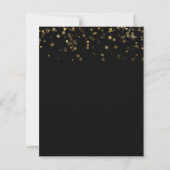 Papier Gold Black 80e Anniversaire de fête Invitation bud (Dos)