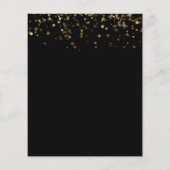 Papier Gold Black 90e Anniversaire de fête Invitation bud (Dos)