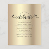 Papier Gold Budget Photo Graduation Script Coeurs Invitat (Dos)