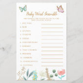 Papier Gold Butterfly Garden Baby Word Scramble Jeu (Devant)