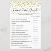 Papier Gold Confetti Trouvez le jeu d'anniversaire invité (Devant)