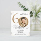Papier Gold Custom Photo Budget 60e anniversaire Invitati (Debout devant)