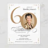 Papier Gold Custom Photo Budget 60e anniversaire Invitati (Devant)