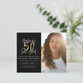 Papier Gold faire 50 look bonne photo invitation annivers (Debout devant)