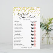 Papier Gold Fête des mariées Game - Il A Dit Qu'Elle A Di (Debout devant)