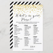 Papier Gold Fête des mariées Game - Quoi dans votre sac (Devant / Derrière)