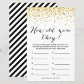 Papier Gold Fête des mariées Jeu - Quel Âge Avaient-Ils (Devant / Derrière)