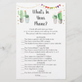 Papier Gold Fiesta Cactus What's In Your Phone Game (Devant)