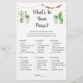Papier Gold Fiesta Cactus What's In Your Purse Game (Devant)