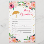 Papier Gold Floral Avril Douches Jeux de prédictions pour (Devant)