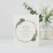 Papier Gold Geometry Boho Budget Wedding Enregistrer la d (Debout devant)