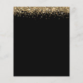 PAPIER | Gold Glitter Any Age Birthday Black Invit Flyer (Achterkant)