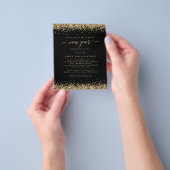 PAPIER Gold Glitter Black, nieuw jaar oud Flyer (Hand)