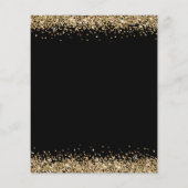 PAPIER Gold Glitter Black, nieuw jaar oud Flyer (Achterkant)
