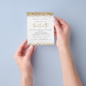 PAPIER Gold Glitter - Dertigste partijuitnodiging Flyer (Hand)