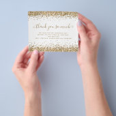 PAPIER | Gold Glitter Kerstmis Hartelijk dank Flyer (Hand)