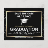 Papier Gold Graduation Enregistrer la date Budget de l'in (Devant)