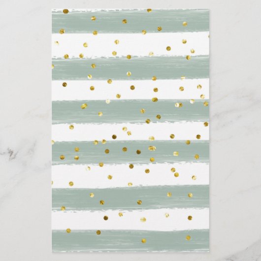 Papier Gold Greenery Baby in Bloom Trouvez l'invité (Dos)