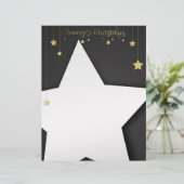 Papier Gold Joyeux Noël étoiles (Debout devant)