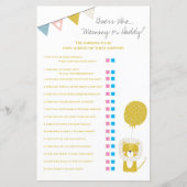 Papier Gold Lion Devinez Qui Maman / Papa Baby shower Jeu (Devant)