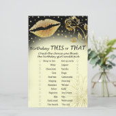 Papier Gold Lips Anniversaire ce ou ce jeu (Debout devant)