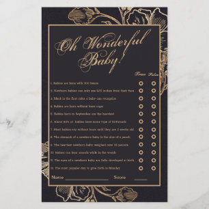 Papier Gold Metallal Floral Arrangement Bridal Showe Jeu