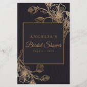 Papier Gold Metallic Roses Arrangement Fête des mariées j (Dos)