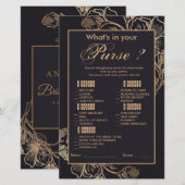 Papier Gold Metallic Roses Arrangement Fête des mariées j (Devant / Derrière)