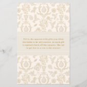 Papier Gold Perfect Pear Fête des mariées Bingo Jeu (Dos)