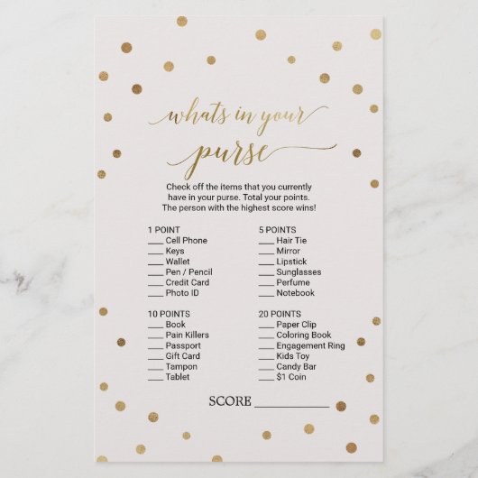 Papier Gold Polka Dot À Quel Point Connaissez-Vous Bien L (Dos)