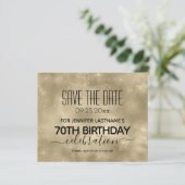 Papier Gold Shine 70e anniversaire Enregistrer la date Bu (Debout devant)