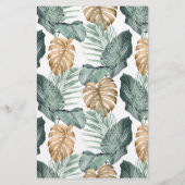 Papier Gold Tropical Fête des mariées Florale Conseils (Dos)