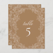 Papier Golden Brown Table Rococo Botanique Wreath (Devant / Derrière)