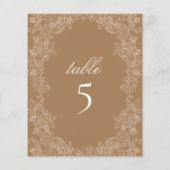 Papier Golden Brown Table Rococo Botanique Wreath (Dos)