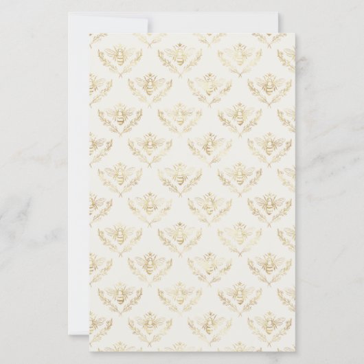 Papier Golden Bumble Bee avec un Motif de la Couronne (Devant)