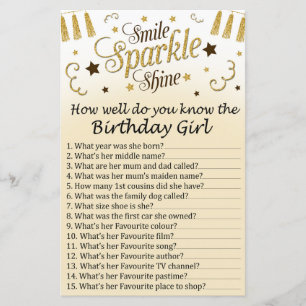 Papier Golden Comme tu connais bien la fille d'anniversai