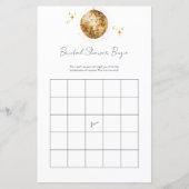Papier Golden Retro Disco Bingo Fête des mariées Jeu (Devant)