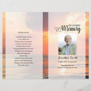 Papier Golden sky Funeral Program template