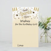 Papier Golden Wives pour la fille d'anniversaire (Debout devant)