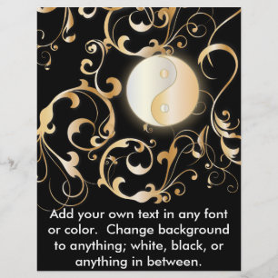 Papier Golden Yin & Yang Floral Design
