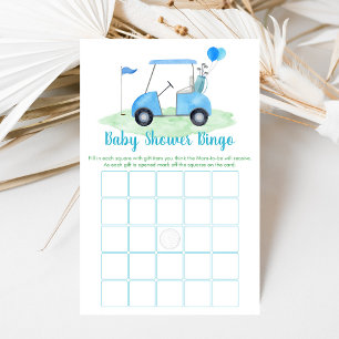 Papier Golf Baby shower Par tee Bingo Game
