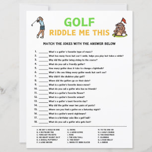 Papier Golf Riddle Me Ce Jeu