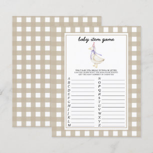 Papier Goose Baby Item Jeu. Jeu baby shower