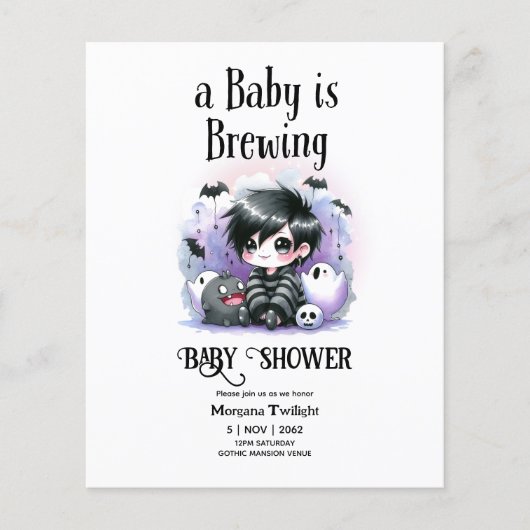 Papier Goth Baby Boy est en train de brasser sorcier Ghos (Devant)