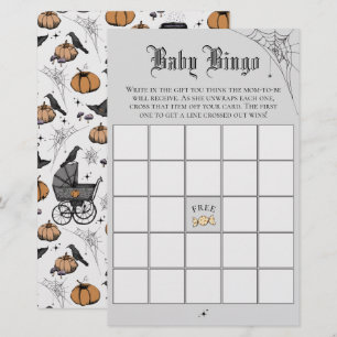 Papier Gothic Grey Bingo Baby shower Jeu